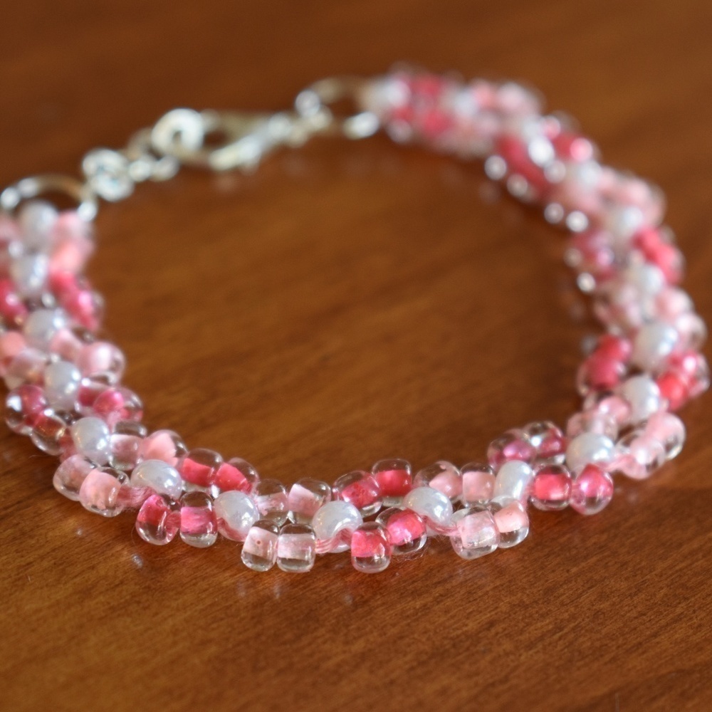 Rose Petal Beaded‎ Bracelet